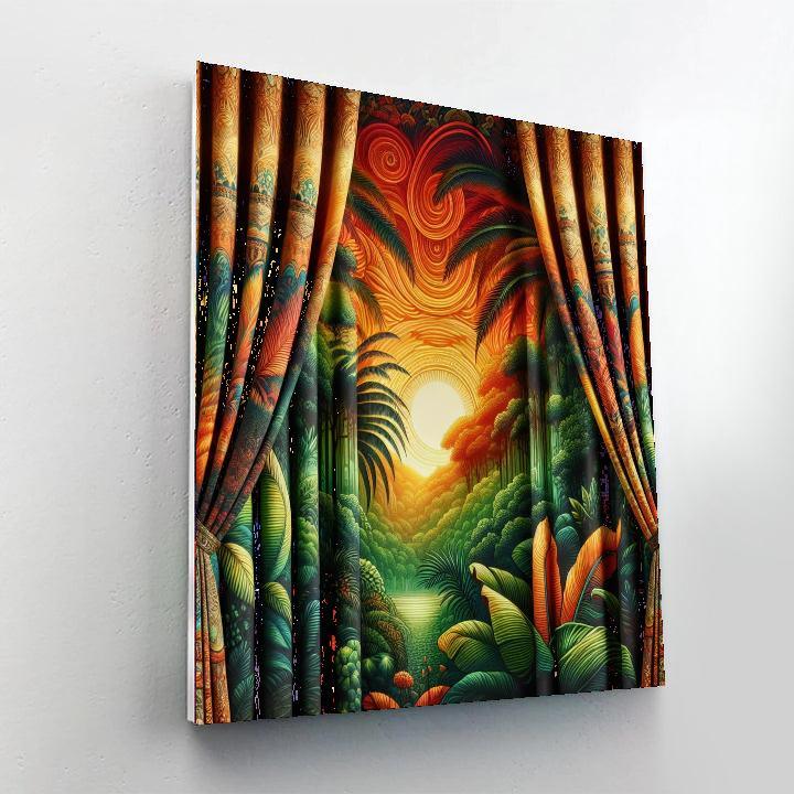 Tropical Oasis Curtains Paint By Number