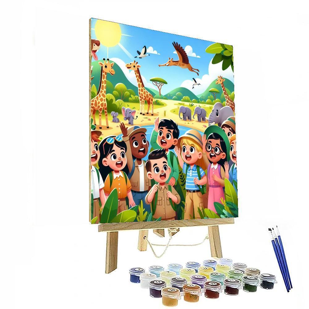 Colorful Animal Safari Paint By Color