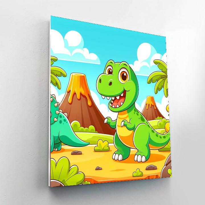 Dinosaur Park Exploration Paint By Number