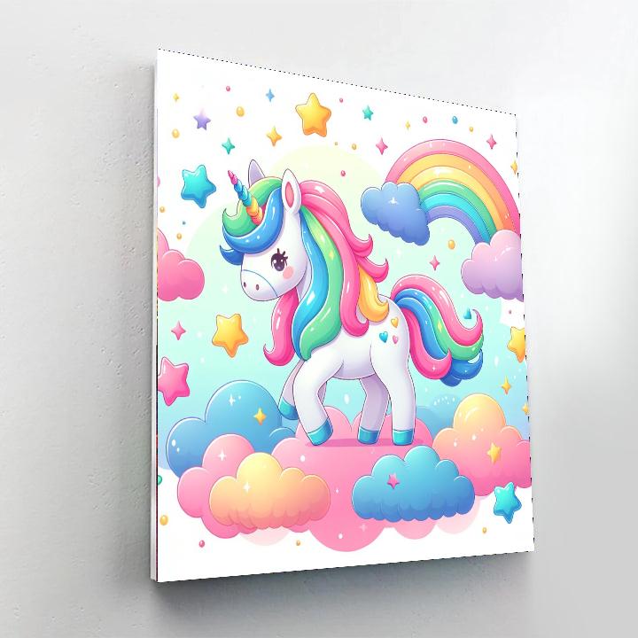 Brilliant Rainbow Unicorn Paint By Numbers Art