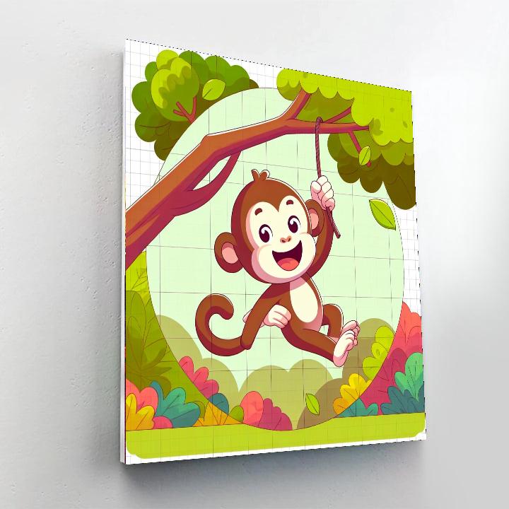 Playful Monkey Paint By Numbers Kits