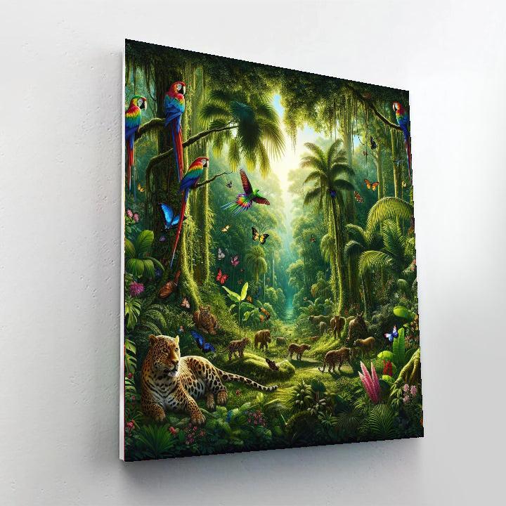 Tropical Jungle Paradise Paint By Numbers Art