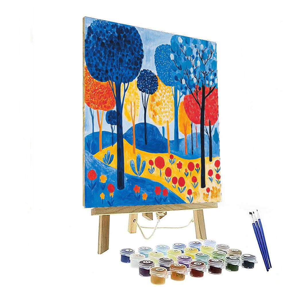 Miró Inspired Colorful Forest Fantasy  Paint By Numbers