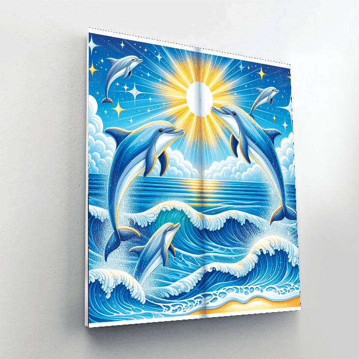 Dancing Dolphins Playtime Painting Number Kit