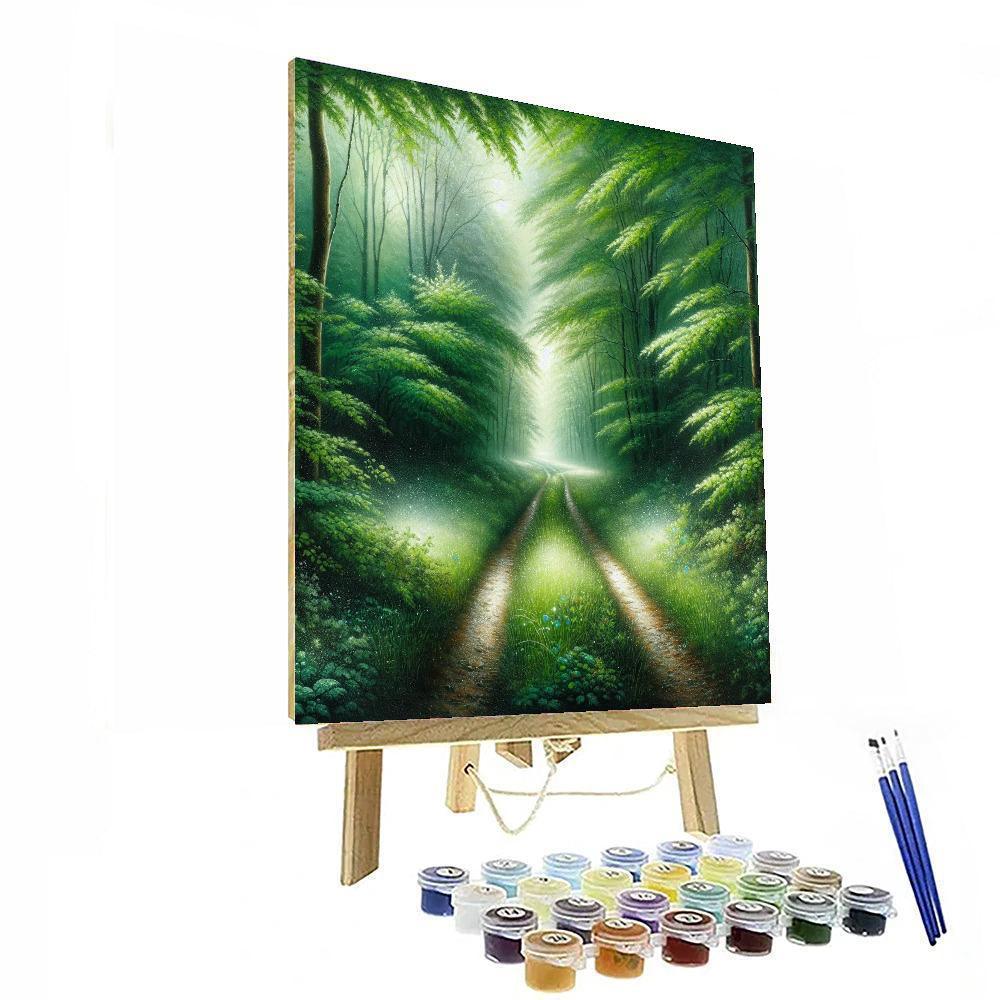 Glistening Forest Path DIY Paint By Numbers
