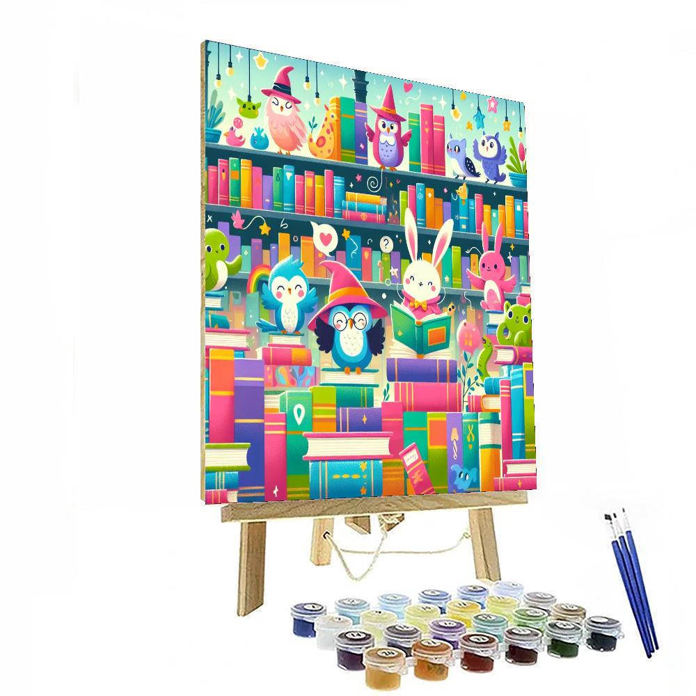 Magical Library Number Painting