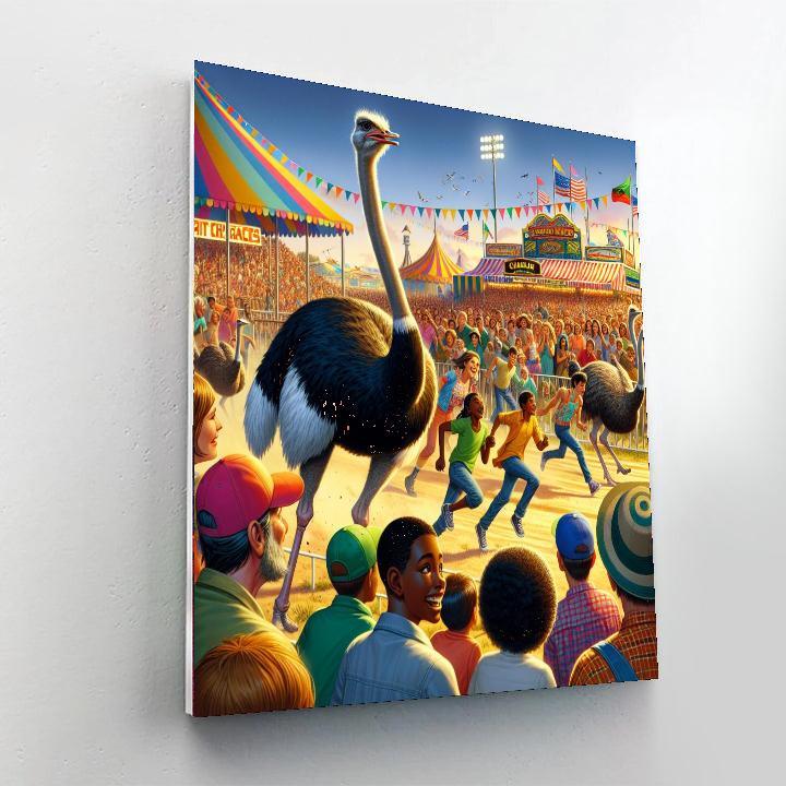 Ostrich Festival DIY Paint By Numbers