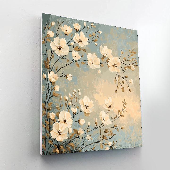 Leonardo Da Vinci Inspired Blossoms In Twilight  Paint By Number