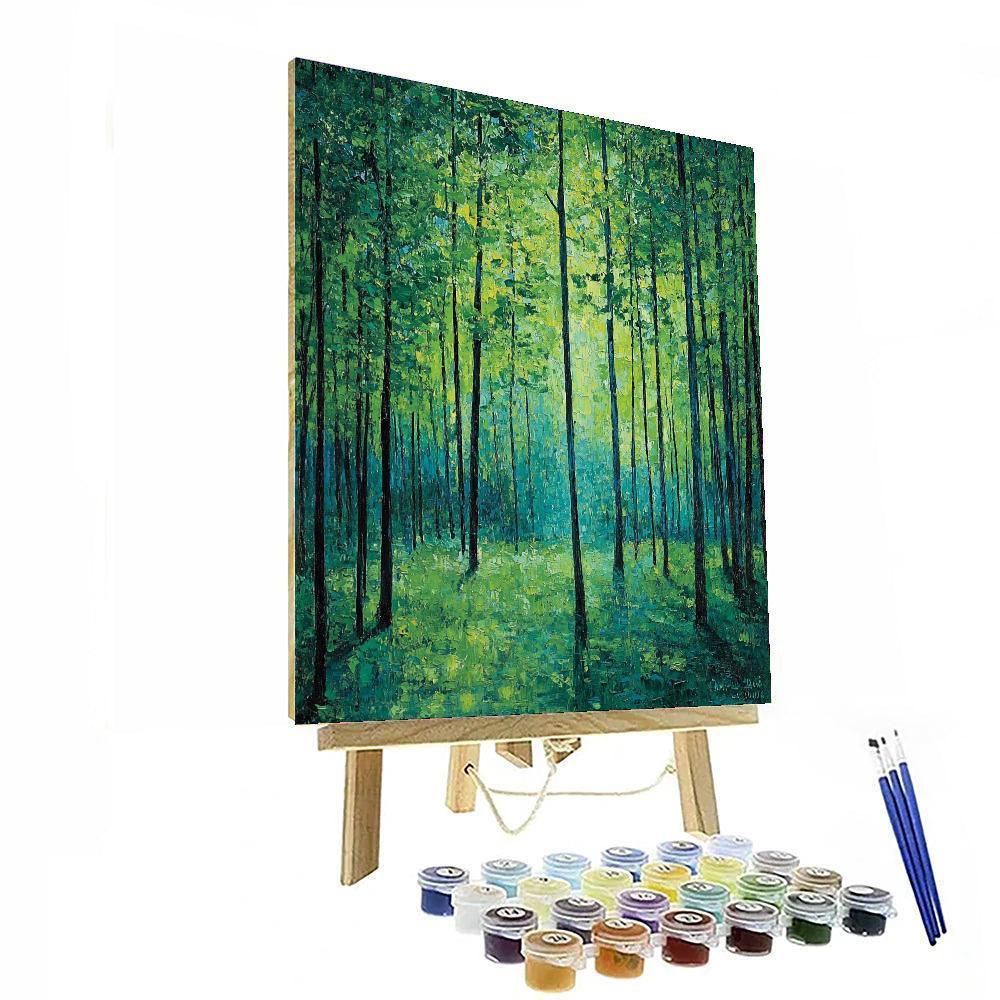 Edvard Munch Inspired Forest Melodies  Painting By Numbers Kit