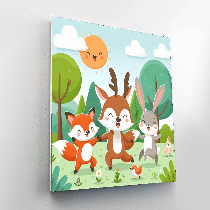 The Happy Woodland Creatures Paint By Numbers