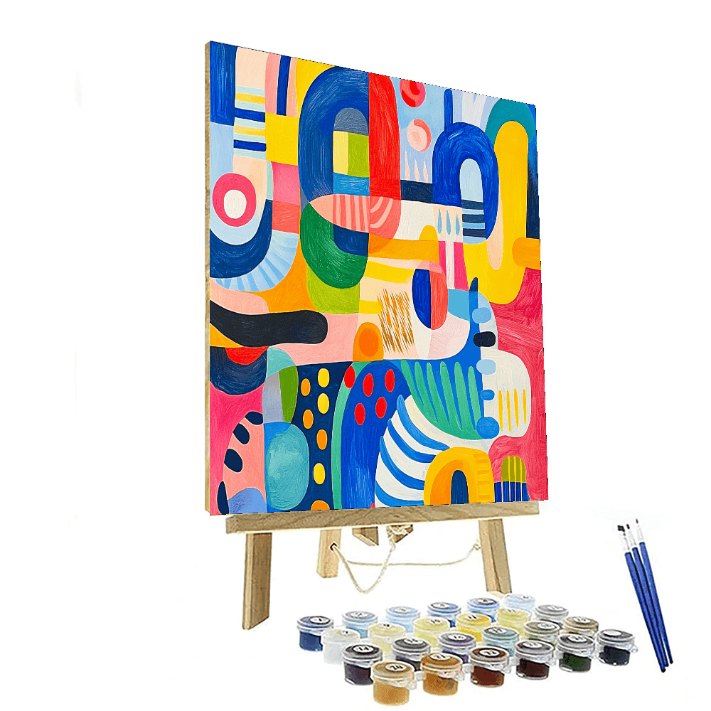 Miró Inspired Abstract Whimsy - DIY Painting By Numbers Kit