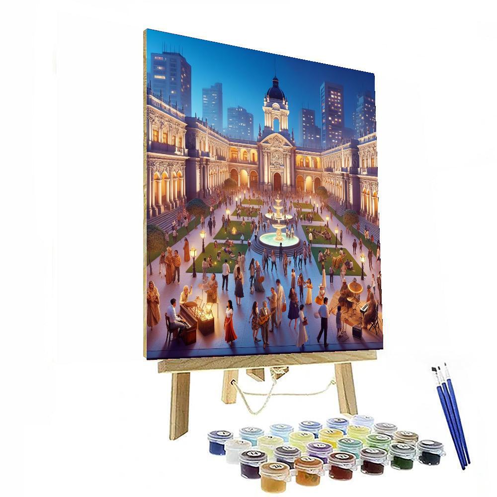 Lima Art Museum Night - Peru Paint By Numbers