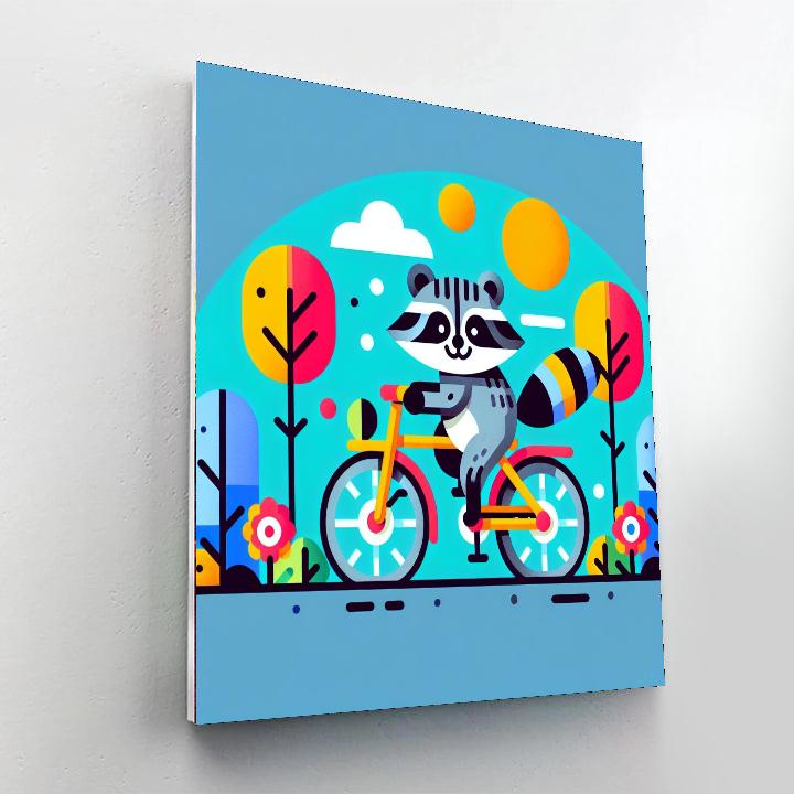 Riding Raccoon Paint By Numbers Art