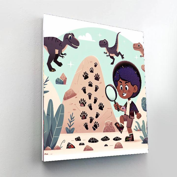 Dino Detective's World DIY Paint By Numbers