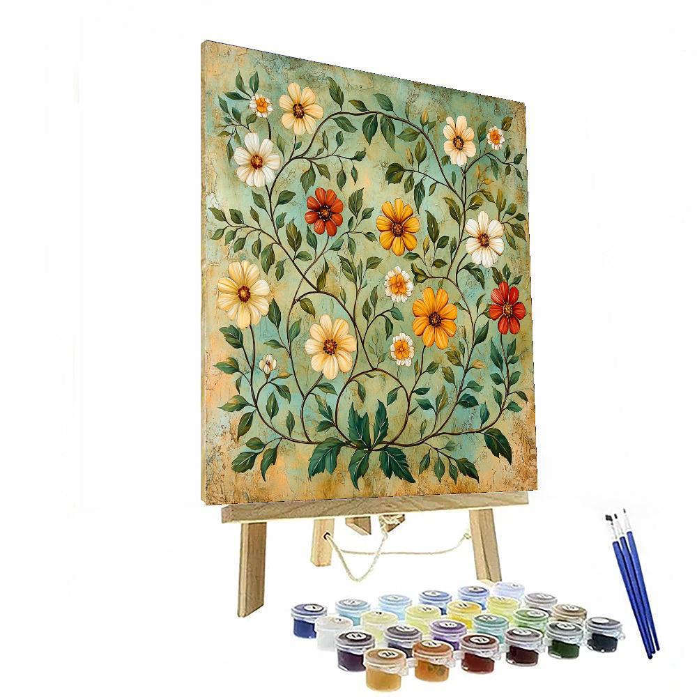 Leonardo Da Vinci Inspired Eternal Gardens  Paint By Numbers Art