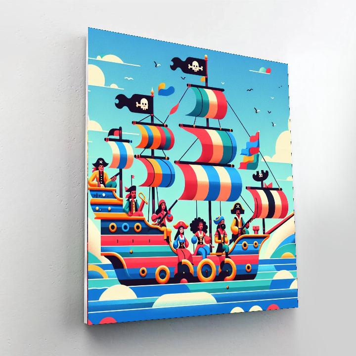 Daring Pirate Voyage Painting Number Kit