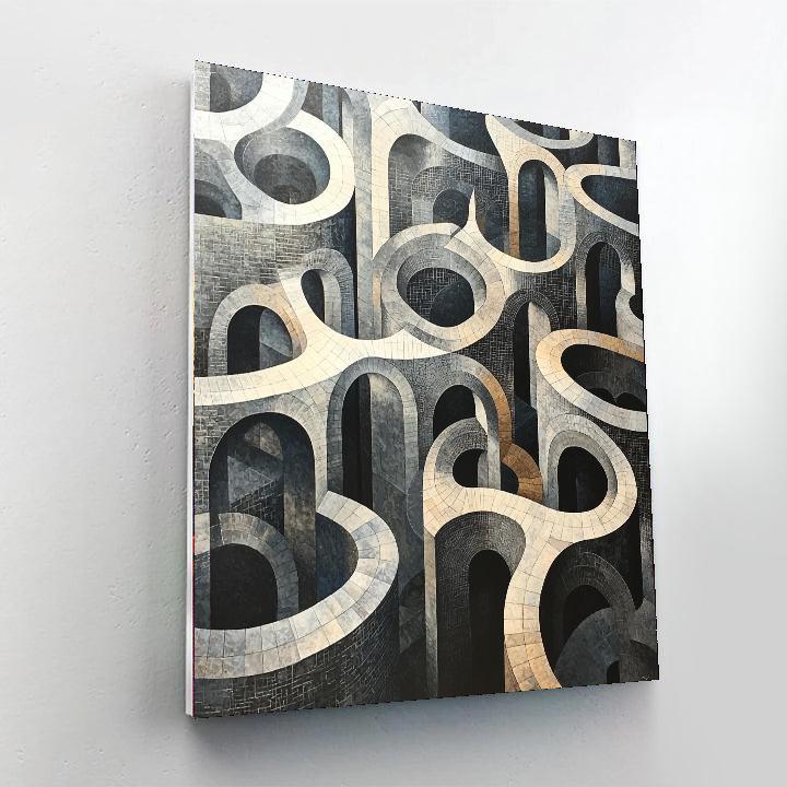 M.C. Escher Inspired Paradoxical Dimensions  Paint By Numbers Kits