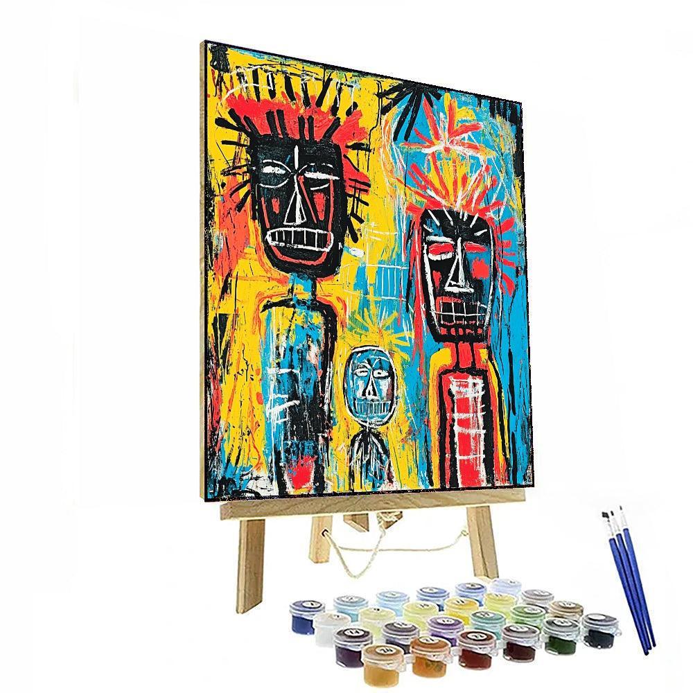 Jean-Michel Basquiat Inspired Tribal Heritage Celebration  Paint By Numbers