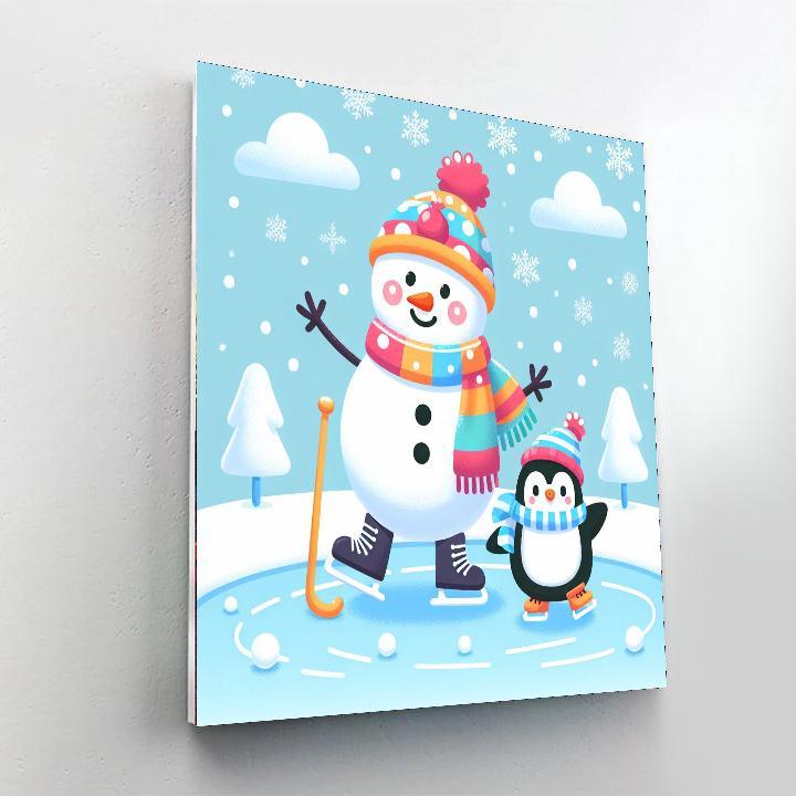 Whimsical Winter Adventure Paint By Numbers Art