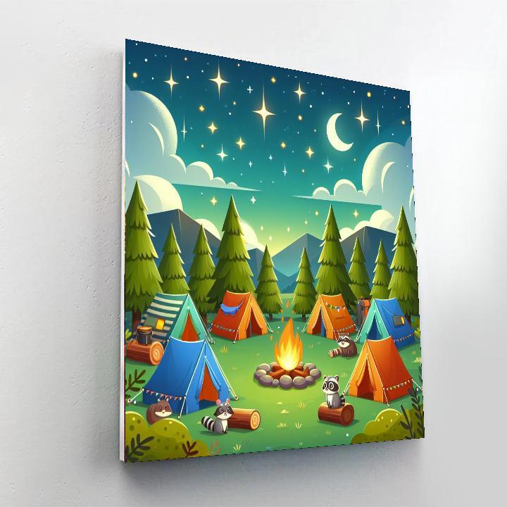 Happy Campers Paint By Numbers Art
