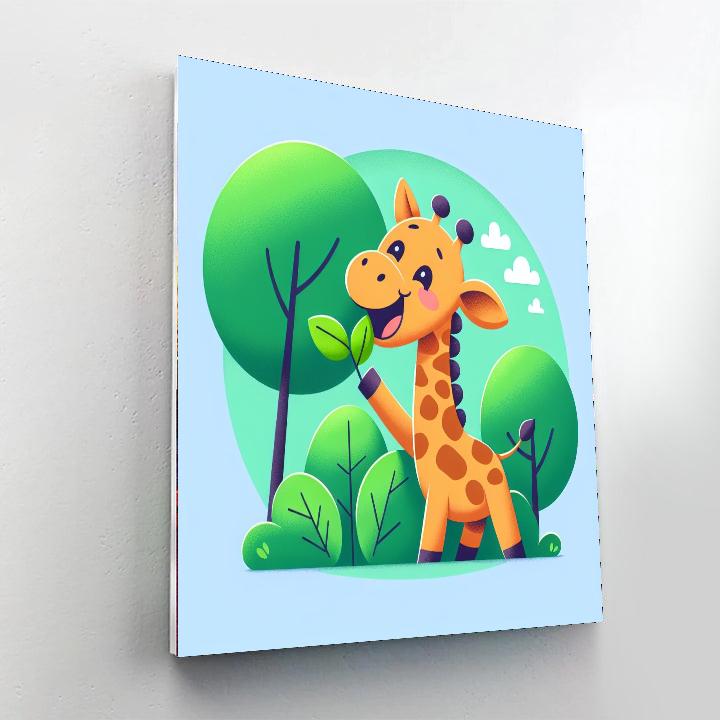 Playful Giraffe Paint By Numbers Kits