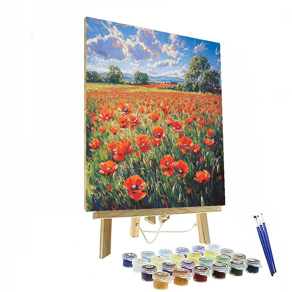 Vincent Van Gogh Inspired Van Gogh's Wild Poppies  Numbered Painting Kits