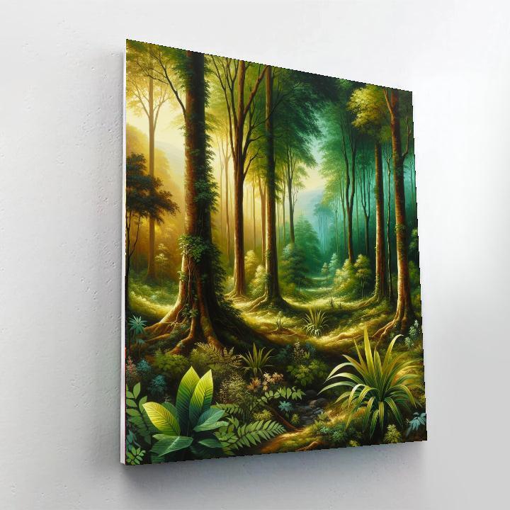 Forest Wilderness Serenity Painting By Numbers Kit