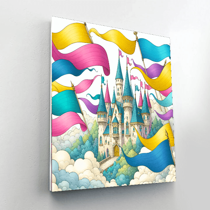 Enchanting Castle In The Clouds Paint By Color