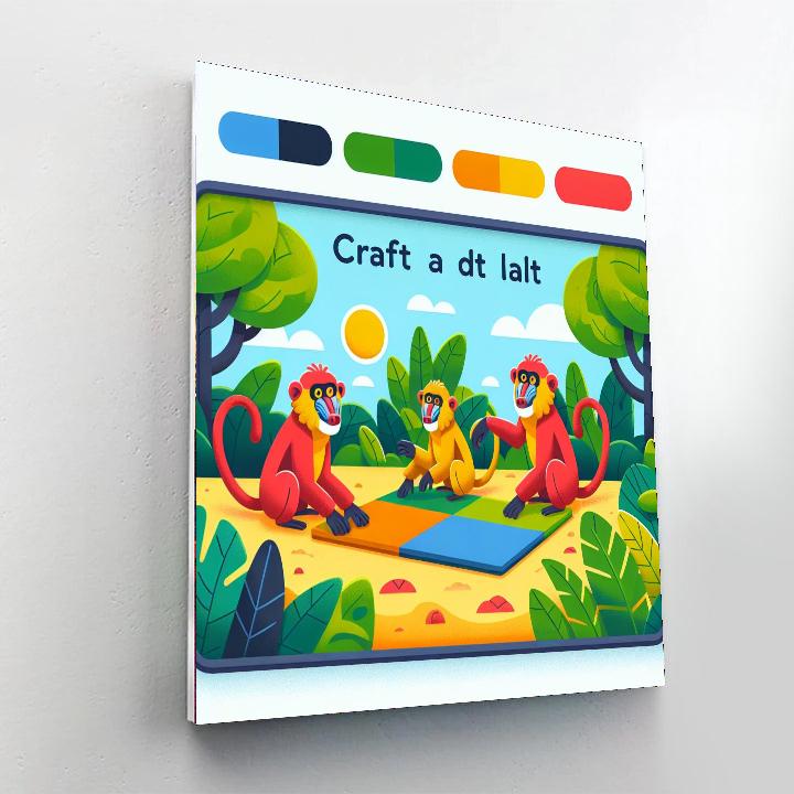 Magical Mandrill Mischief Paint By Numbers