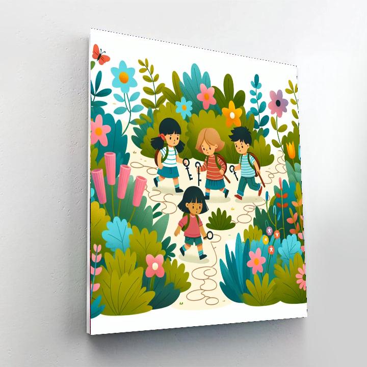 Garden Treasure Hunt Painting Number Kit