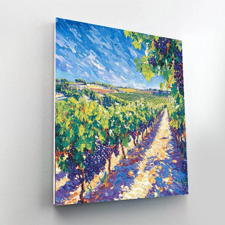 Vincent Van Gogh Inspired Sunlit Vineyard Bliss  Paint By Numbers Kits