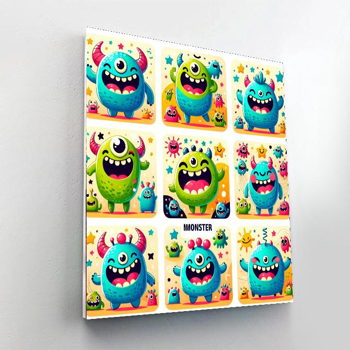Merry Mini Monsters Numbered Painting Kits
