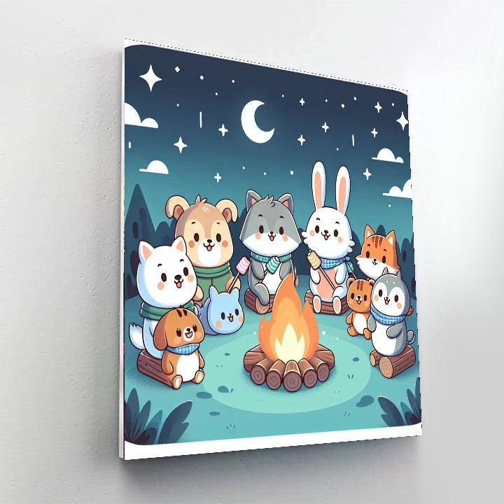 Cuddly Creature Campout Paint By Color