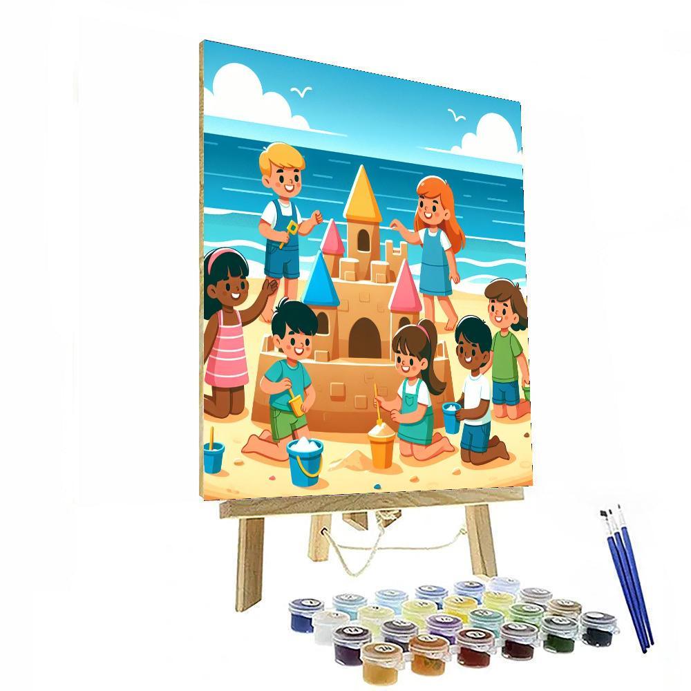 Seaside Sandcastle Builders Numbered Painting Kits