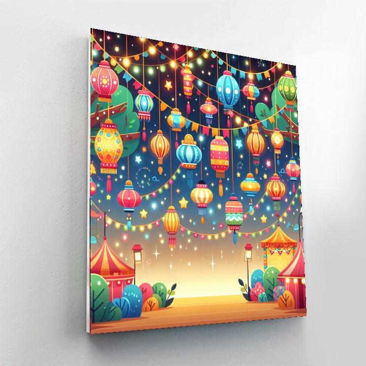 Bright Festival Lights Numbered Painting Kits