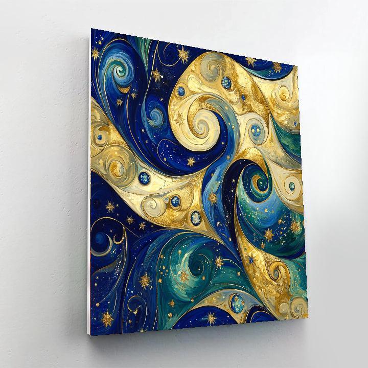Gustav Klimt Inspired Celestial Tapestry Of Harmony  Paint By Numbers Art