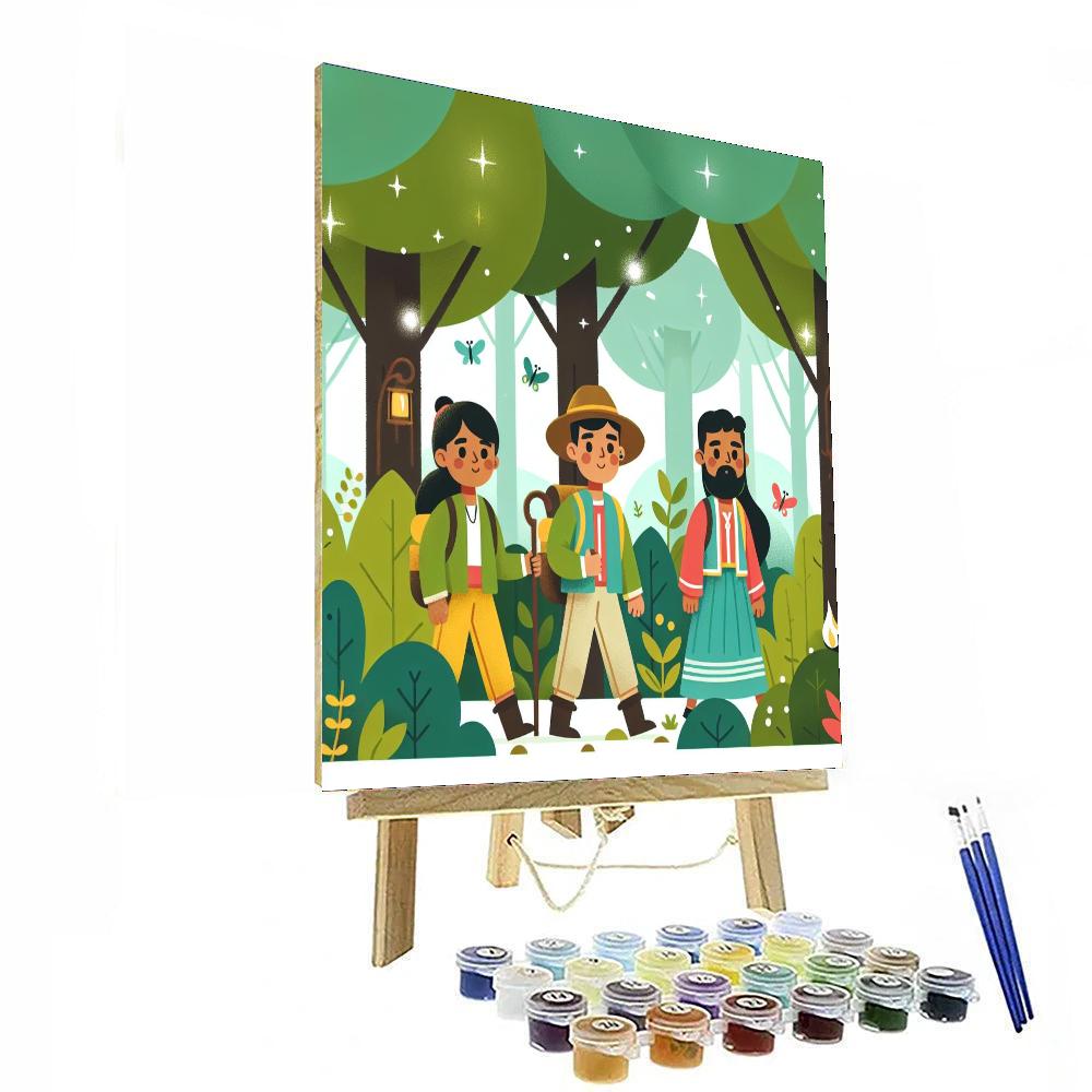 Explorers Of The Enchanted Forest Painting Number Kit