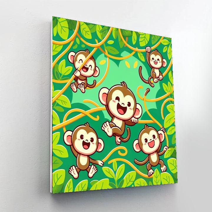 Mischievous Monkey Madness Paint By Color
