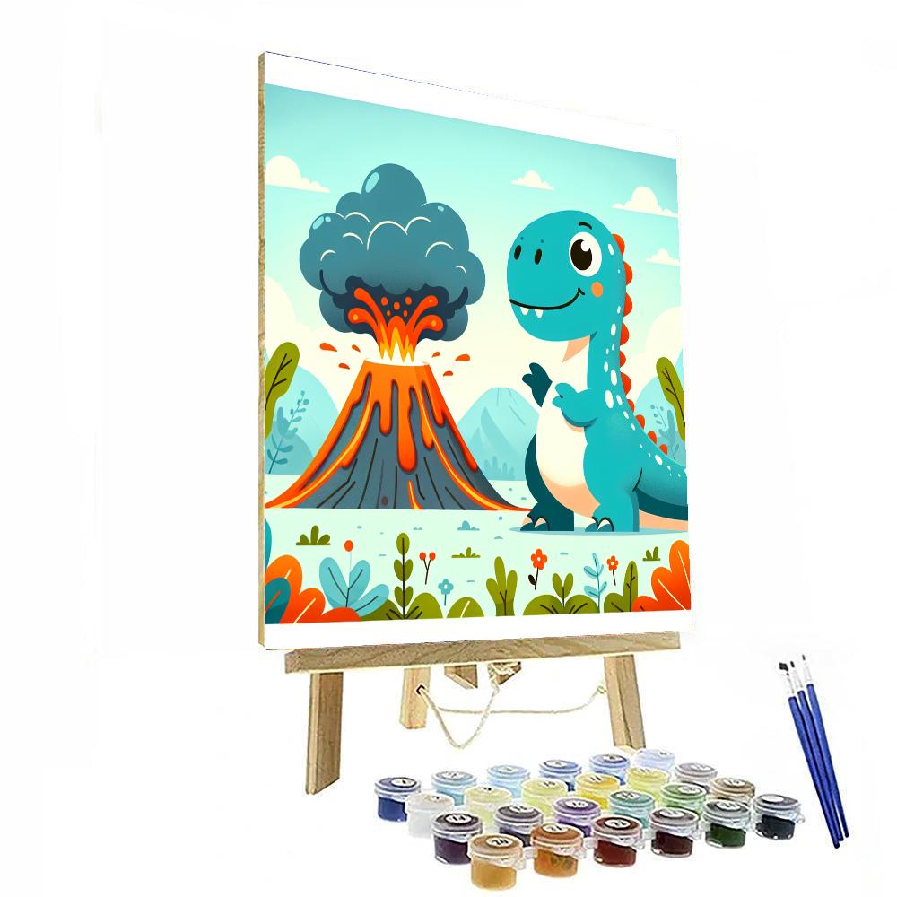 Friendly Dino's Volcano World Paint By Numbers Kits