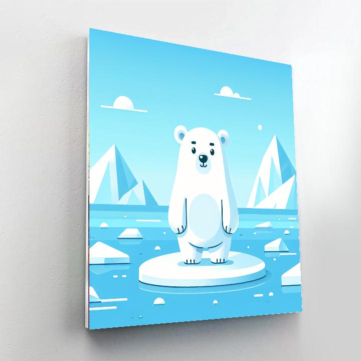 Brave Polar Bear Expedition Paint By Numbers Art