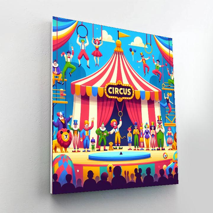 Charming Circus Capers Painting By Numbers Kit