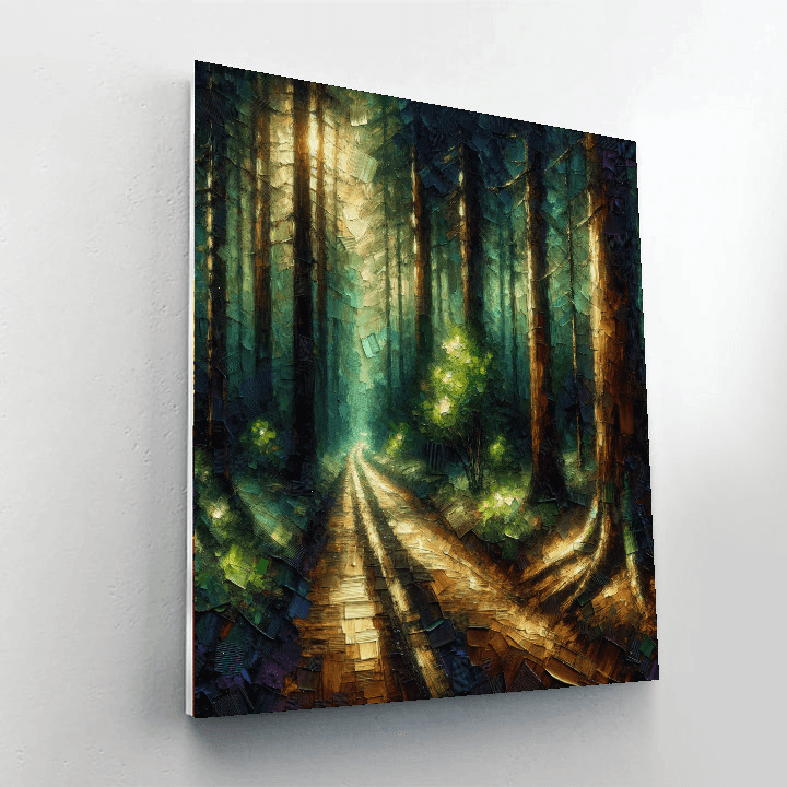 Enigmatic Forest Path Numbered Painting Kits