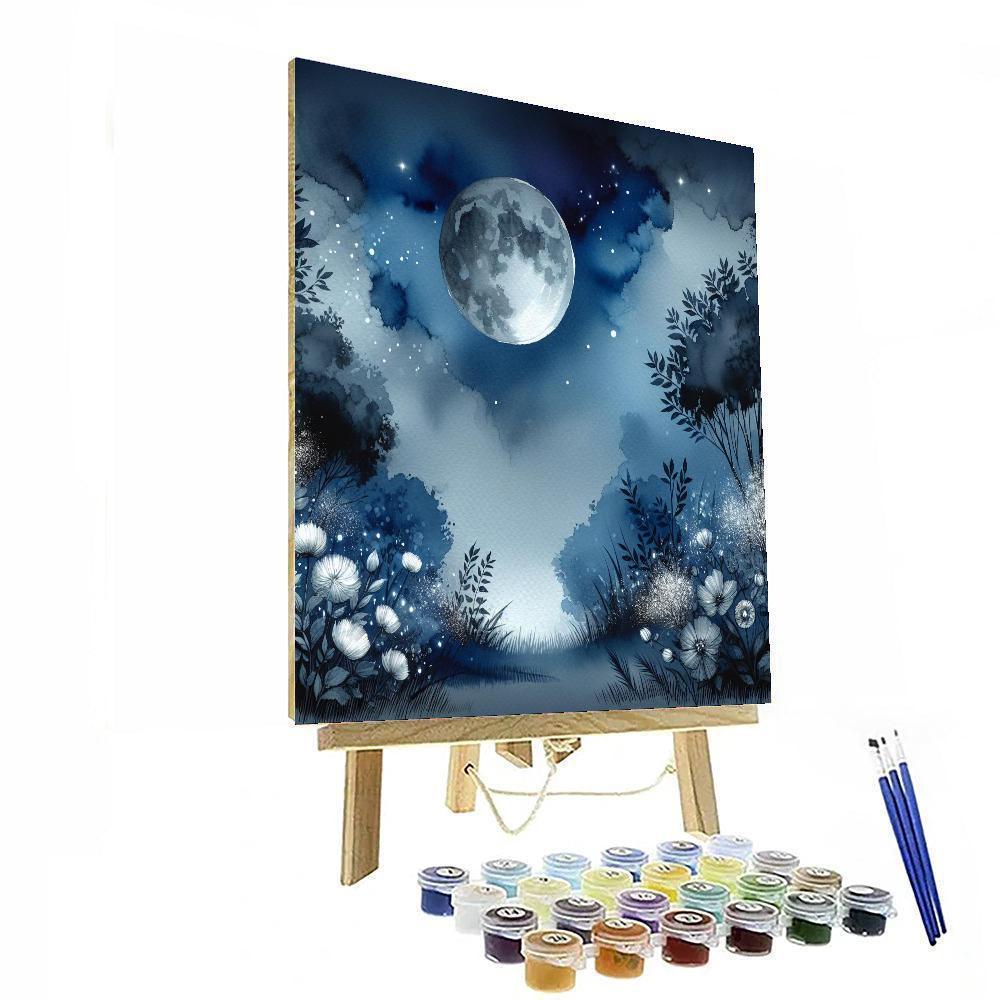 Moonlit Garden Serenade Paint By Numbers Art