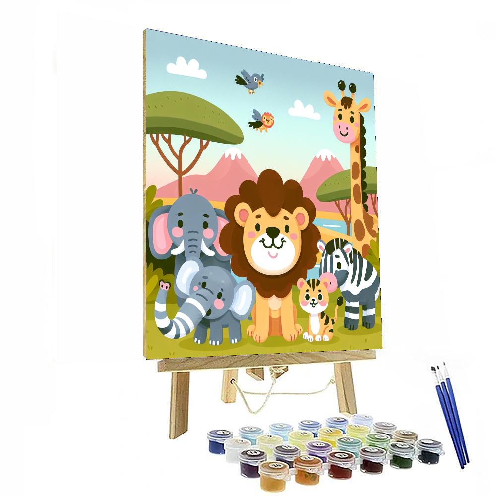 Playful Safari Numbered Painting Kits