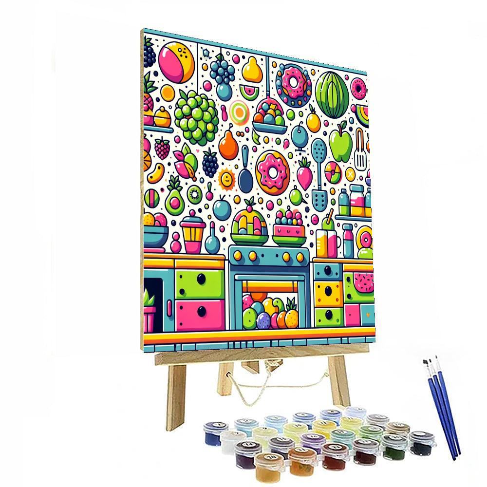 Funky Food Fiesta Paint By Color