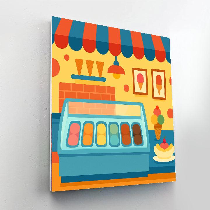 Imaginative Ice Cream Parlor DIY Paint By Numbers