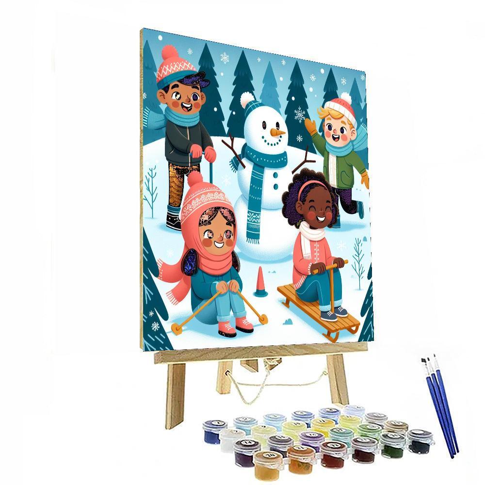 Frosty Snowland Adventures Number Painting