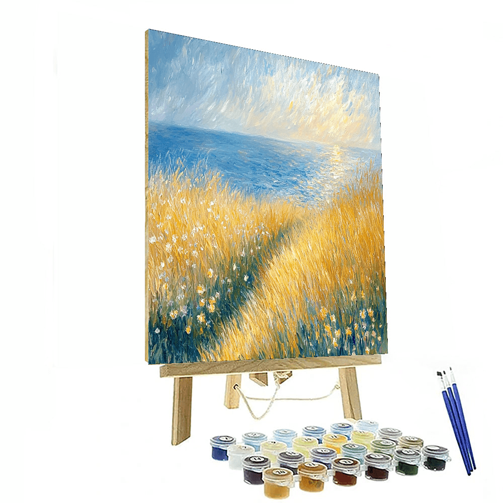 Claude Monet Inspired Golden Field Symphony  Paint By Numbers Art