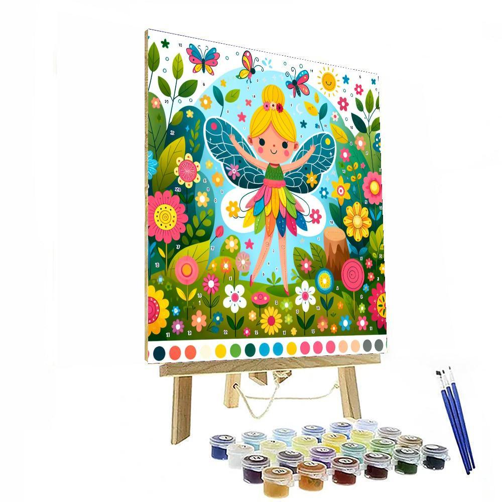 Friendly Fairies In The Garden Paint By Color