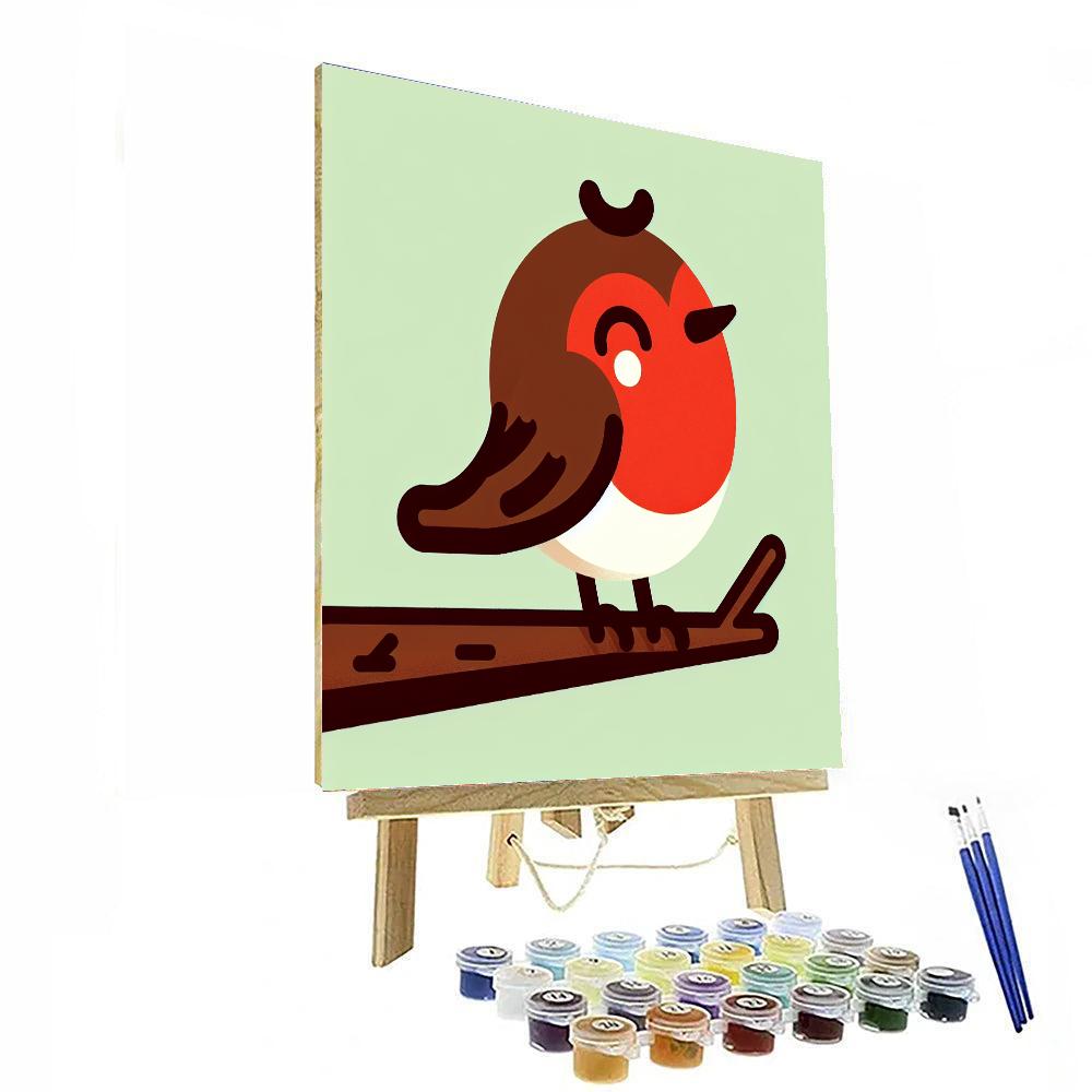 Rustic Robin Paint By Number